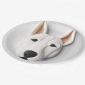Brittany Spaniel Dog 3D Inspiriert Pappteller (Schrägansicht)