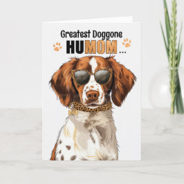 Brittany Spaniel Dog Bester HuMOM Muttertag Feiertagskarte