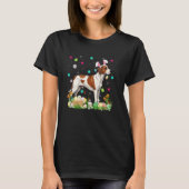 Brittany Spaniel Dog Easter Egg Hunt Bunny Ear Hap T-Shirt (Vorderseite)