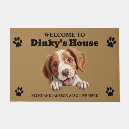 Brittany Spaniel Dog Fußmatte (Vorderseite)