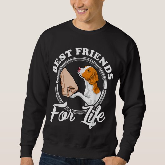 Brittany Spaniel Dog Lover spendet Brittany Spanie Sweatshirt (Vorderseite)