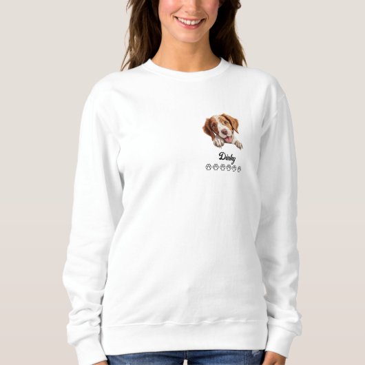 Brittany Spaniel Dog Personalisierter T - Shirt (Vorderseite)