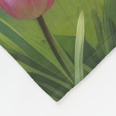 Brittany Spaniel Dog Spring Blumen Malerei Fleecedecke (Ecke)