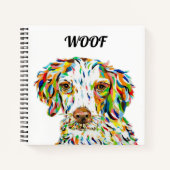 Brittany Spaniel Dog Square Notebook Notizblock (Vorderseite)