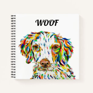 Brittany Spaniel Dog Square Notebook Notizblock