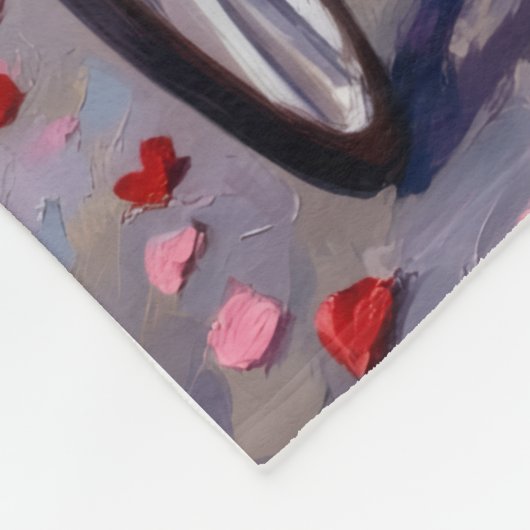 Brittany Spaniel Dog Valentine's Day Fleecedecke (Ecke)