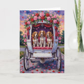 Brittany Spaniel Dog Valentine's Day Karte (Vorderseite)