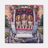 Brittany Spaniel Dog Valentine's Day  Magnet (Vorne)