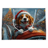 Brittany Spaniel Dog Weihnachten Große Geschenktüte (Vorderseite)