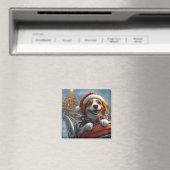 Brittany Spaniel Dog Weihnachten Magnet (In Situ (Geschirrspüler))