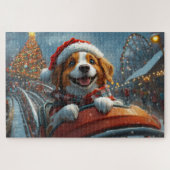 Brittany Spaniel Dog Weihnachten Puzzle (Horizontal)