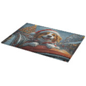 Brittany Spaniel Dog Weihnachten Schneidebrett (Ecke)