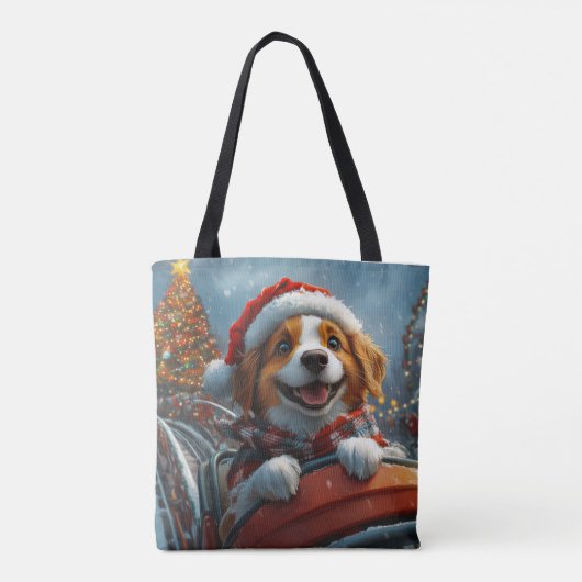 Brittany Spaniel Dog Weihnachten Tasche (Rückseite)
