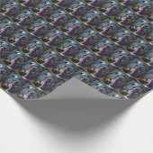 Brittany Spaniel Dog Whimsical Halloween Malerei Geschenkpapier (Ecke)