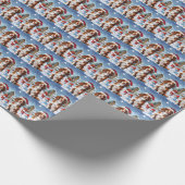 Brittany Spaniel Dog Winter Wonderland Weihnachten Geschenkpapier (Ecke)