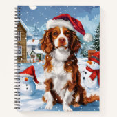 Brittany Spaniel Dog Winter Wonderland Weihnachten Notizblock (Vorderseite)