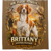 Brittany Spaniel Duschvorhang (Vorderseite)