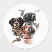Brittany Spaniel Etiketten (Design 1)