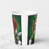 Brittany Spaniel Fahrrad St. Patrick's Day Pappbecher (Rechts)