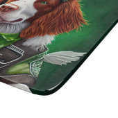 Brittany Spaniel Fahrrad St. Patrick's Day Schneidebrett (Ecke)
