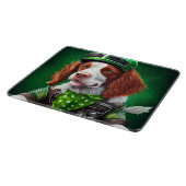 Brittany Spaniel Fahrrad St. Patrick's Day Schneidebrett (Ecke)