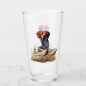 Brittany Spaniel – Feld, Fokus, Fasan, Kunst Glas (Vorderseite)