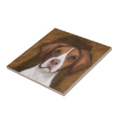 Brittany Spaniel Fliese (Seite)