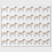 Brittany Spaniel Geschenkpapier (Flach)