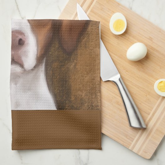 Brittany Spaniel Geschirrtuch (Viertel Falte)