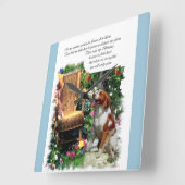 Brittany Spaniel Gifts Quadratische Wanduhr (Winkel)
