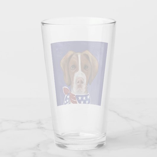 Brittany Spaniel Glas (Rückseite)