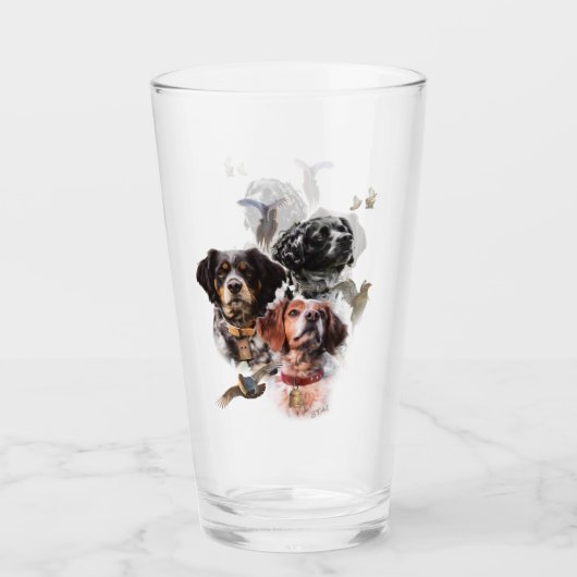 Brittany Spaniel Glas (Vorderseite)