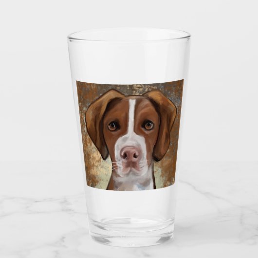 Brittany Spaniel Glas (Vorderseite)