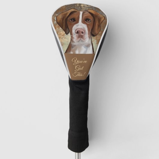 Brittany Spaniel Golf Headcover (Vorderseite)