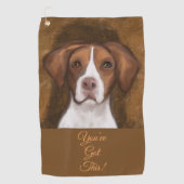 Brittany Spaniel Golfhandtuch (Vorderseite)