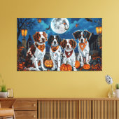 Brittany Spaniel Halloween Spooky Leinwanddruck (Insitu (Wohnzimmer))