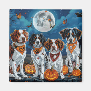 Brittany Spaniel Halloween Spooky Magnet