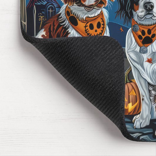Brittany Spaniel Halloween Spooky Mousepad (Ecke)