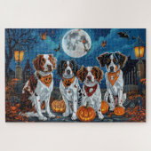 Brittany Spaniel Halloween Spooky Puzzle (Horizontal)
