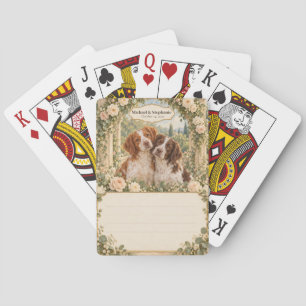 Brittany Spaniel Hochzeitsgästebuch-Unterschriften Spielkarten