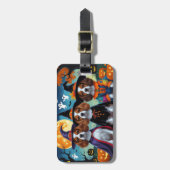 Brittany Spaniel Hogs Pumpkin Halloween Funny Gepäckanhänger (Vorderseite vertikal)