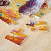 Brittany Spaniel Hund Acrylic Art Print Dog Gesche Puzzle (Seite)