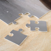 Brittany Spaniel Hund in Schnee Weihnachten Puzzle (Seite)