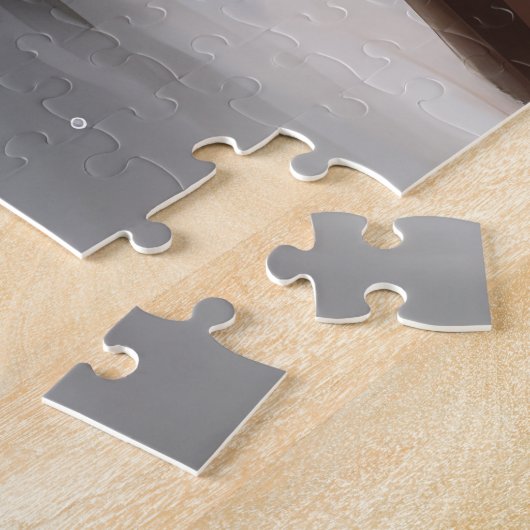 Brittany Spaniel Hund in Schnee Weihnachten Puzzle (Seite)