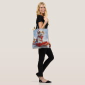 Brittany Spaniel Hund in Sledge Weihnachten Tasche (Am Model)