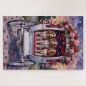 Brittany Spaniel Hund Valentinstag Puzzle (Horizontal)