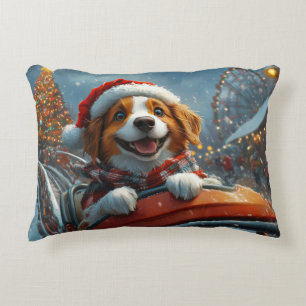 Brittany Spaniel Hund Weihnachten Dekokissen
