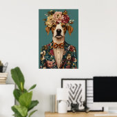 Brittany Spaniel im Anzug Poster, Brittany Poster (Heimbüro)
