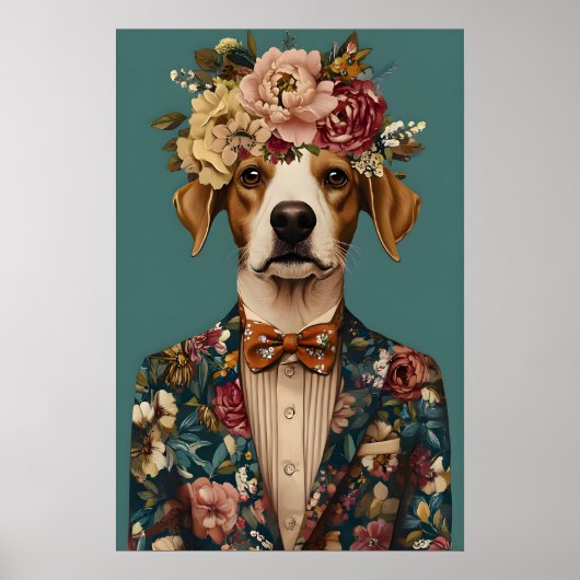 Brittany Spaniel In Suit Poster, Brittany Poster (Vorne)