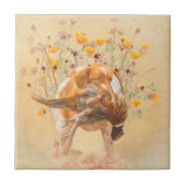 Brittany Spaniel, Jagd Fasan Coffee Tasse T-Sh Fliese (Vorderseite)